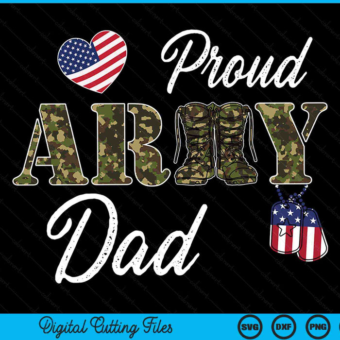 Proud army dad military pride SVG cut file