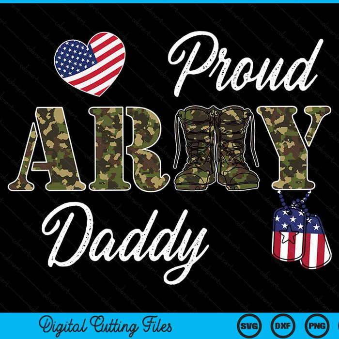 Proud army daddy military pride SVG cut file