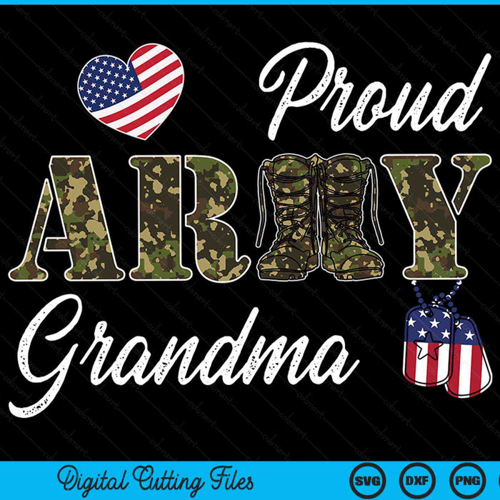 Proud army grandma military pride SVG cut file