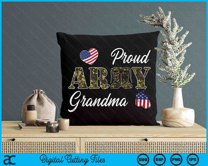 Proud Army Grandma Military Pride SVG PNG Digital Cutting Files