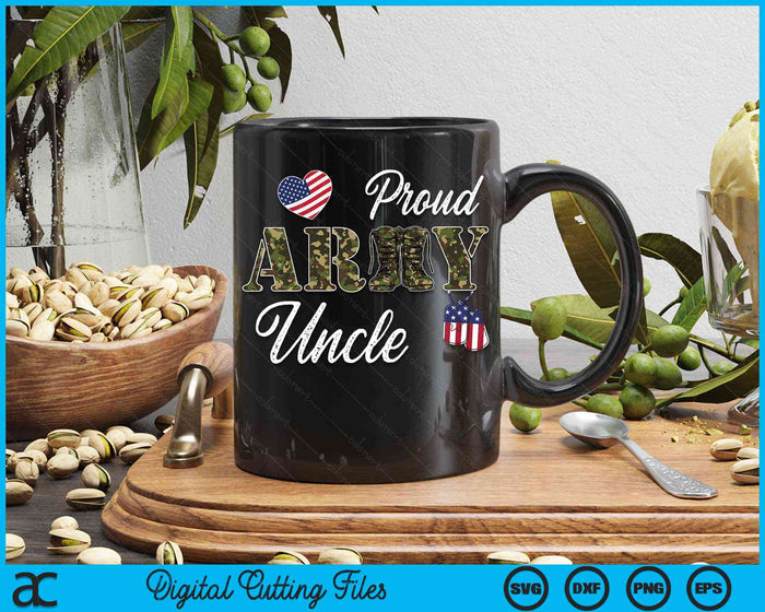 Proud Army Uncle Military Pride SVG PNG Digital Cutting Files