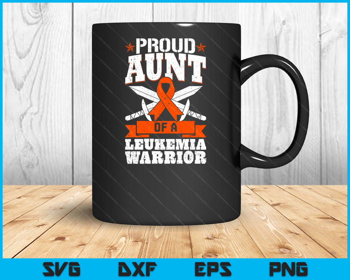 Proud Aunt Of A Leukemia Warrior Awareness Blood Cancer SVG PNG Digital Cutting Files