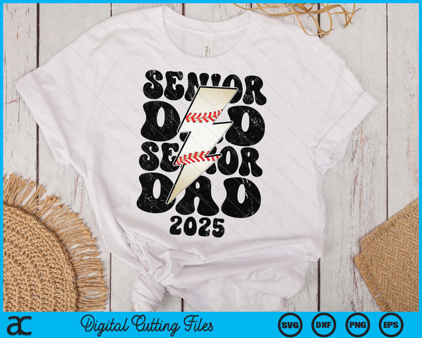 Proud Baseball Senior Dad 2025 SVG PNG Digital Printable Files