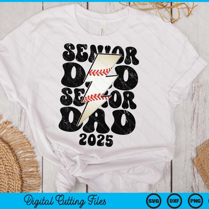 Proud Baseball Senior Dad 2025 SVG PNG Digital Printable Files