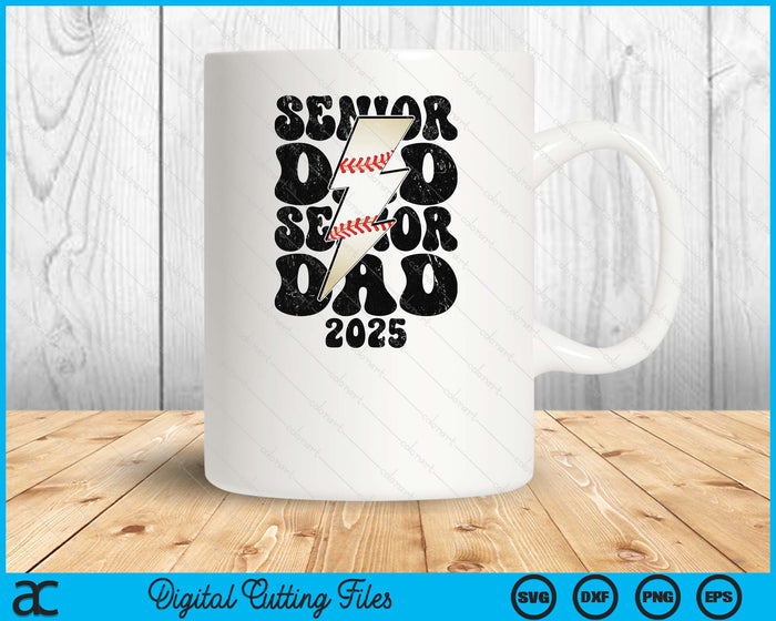 Proud Baseball Senior Dad 2025 SVG PNG Digital Printable Files