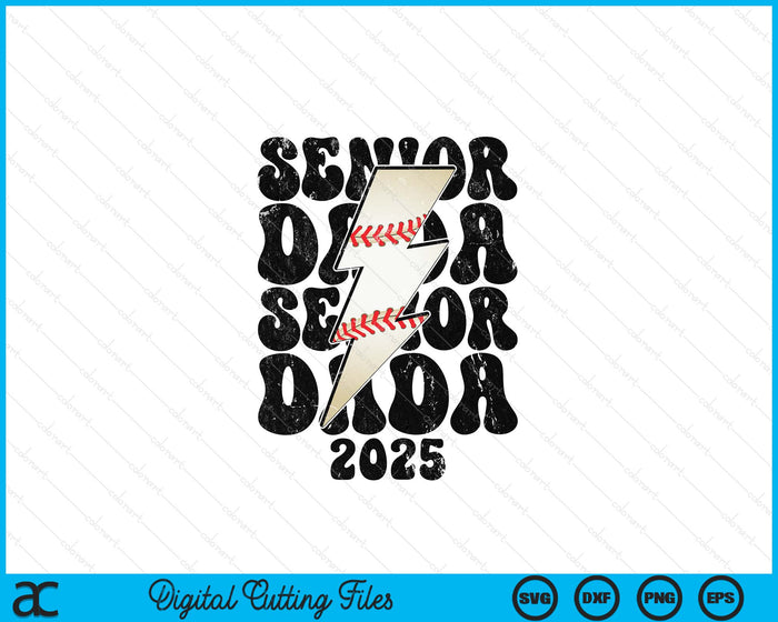 Proud Baseball Senior Dada 2025 SVG PNG Digital Printable Files