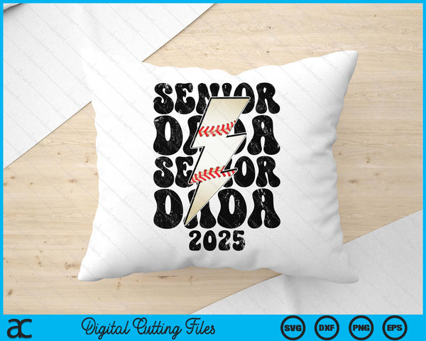 Proud Baseball Senior Dada 2025 SVG PNG Digital Printable Files