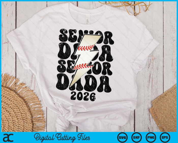 Proud Baseball Senior Dada 2026 SVG PNG Digital Printable Files