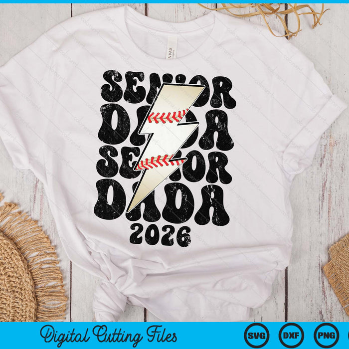 Proud Baseball Senior Dada 2026 SVG PNG Digital Printable Files