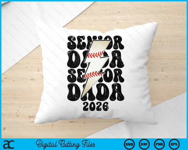 Proud Baseball Senior Dada 2026 SVG PNG Digital Printable Files