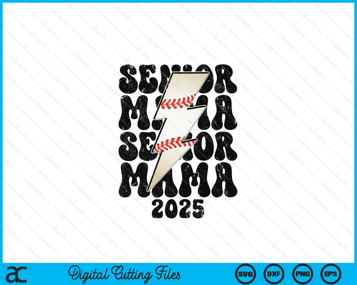 Proud Baseball Senior Mama 2025 SVG PNG Digital Printable Files