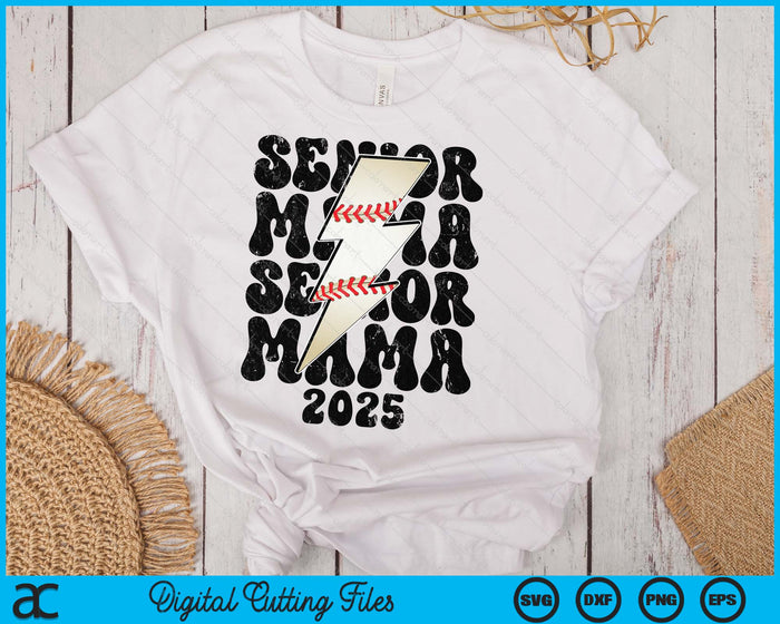 Proud Baseball Senior Mama 2025 SVG PNG Digital Printable Files