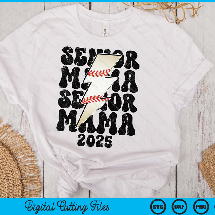 Proud Baseball Senior Mama 2025 SVG PNG Digital Printable Files