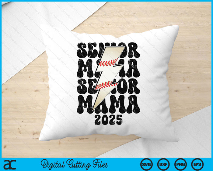 Proud Baseball Senior Mama 2025 SVG PNG Digital Printable Files