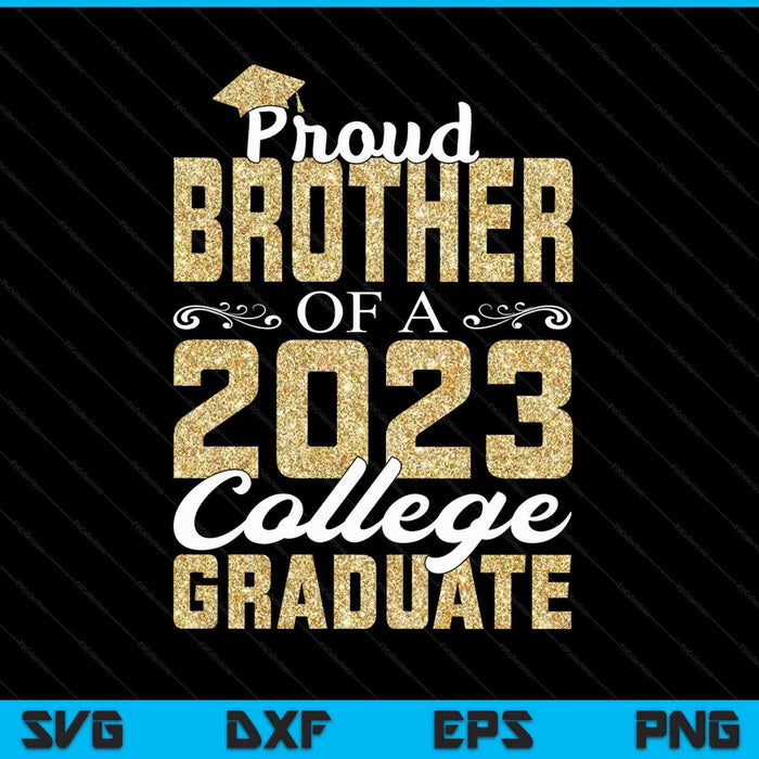 Orgulloso hermano de un graduado de 2023 SVG PNG Archivos de corte digital