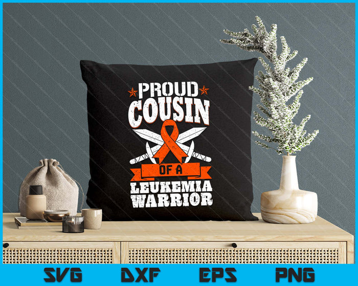 Proud Cousin Of A Leukemia Warrior Awareness Blood Cancer SVG PNG Digital Cutting Files