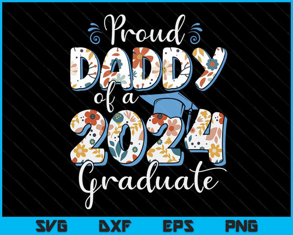 Trotse papa van een afgestudeerde uit 2024 voor familie afstuderen SVG PNG digitale snijbestanden