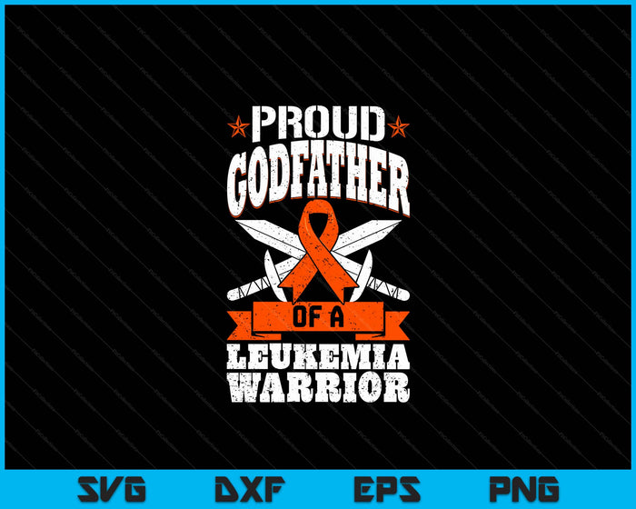 Proud Godfather Of A Leukemia Warrior Awareness Blood Cancer SVG PNG Digital Cutting Files