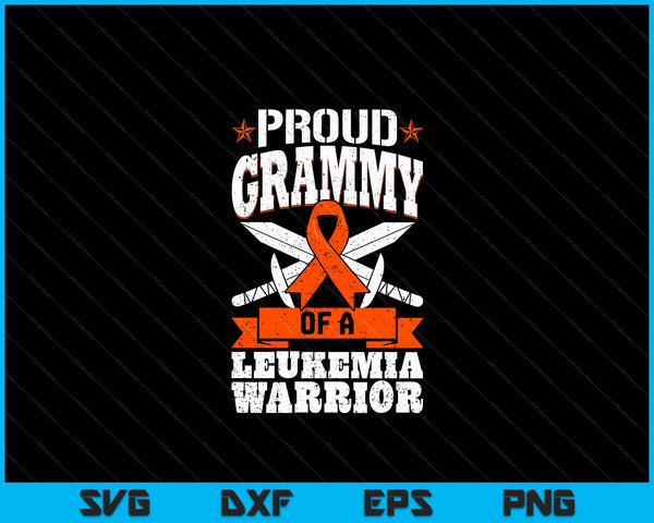Proud Grammy Of A Leukemia Warrior Awareness Blood Cancer SVG PNG Digital Cutting Files