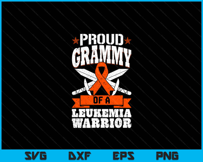 Proud Grammy Of A Leukemia Warrior Awareness Blood Cancer SVG PNG Digital Cutting Files