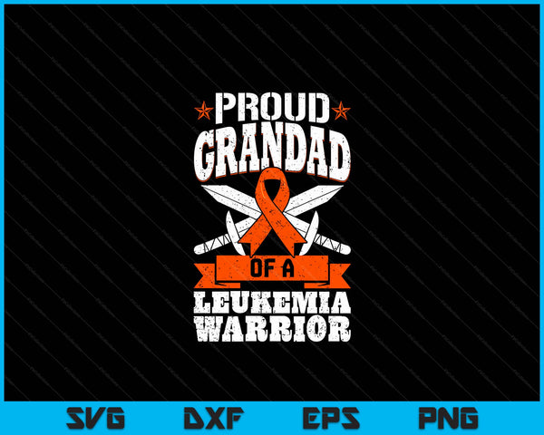 Proud Grandad Of A Leukemia Warrior Awareness Blood Cancer SVG PNG Digital Cutting Files