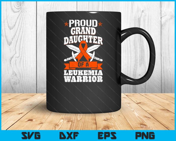 Proud Granddaughter Of A Leukemia Warrior Awareness Blood Cancer SVG PNG Digital Cutting Files