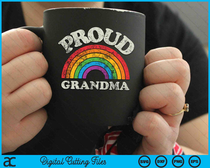 Proud Grandma LGBTQ Pride LGBT Ally Rainbow SVG PNG Digital Cutting Files