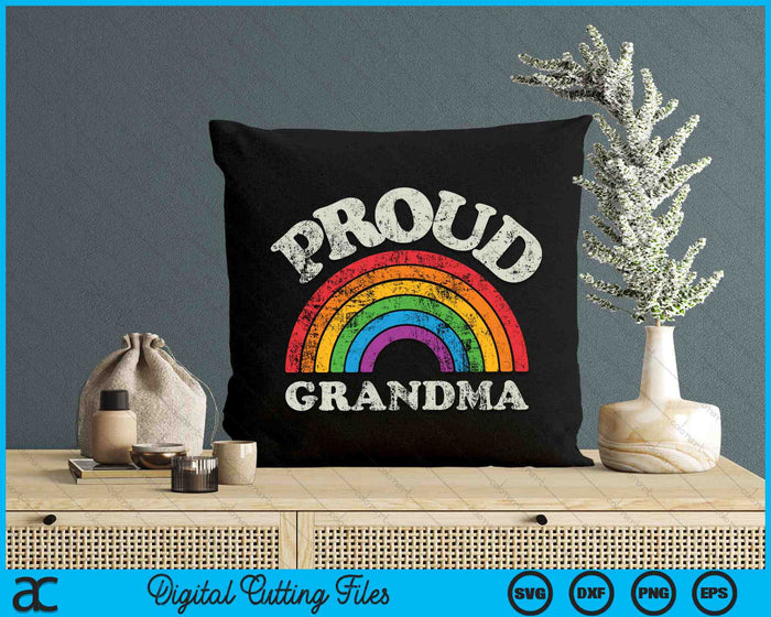 Proud Grandma LGBTQ Pride LGBT Ally Rainbow SVG PNG Digital Cutting Files