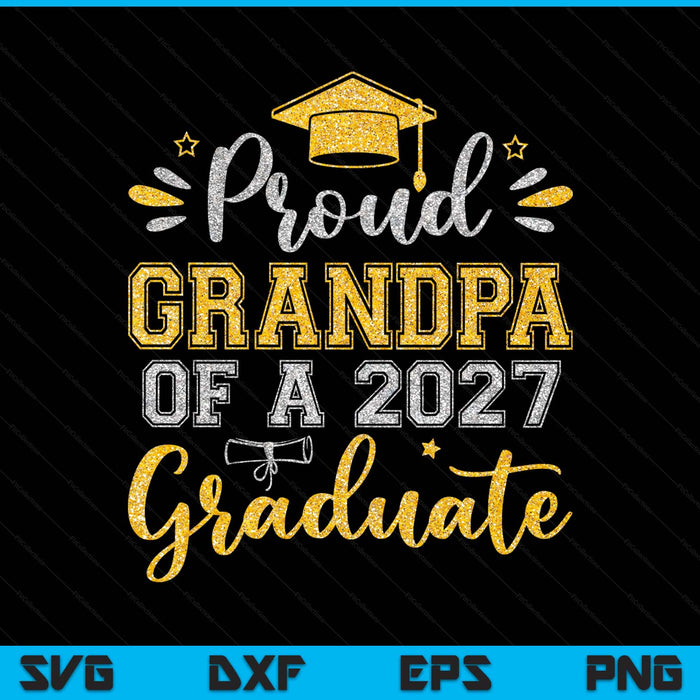 Proud grandma of a 2027 graduate senior graduation SVG PNG cut file for Cricut