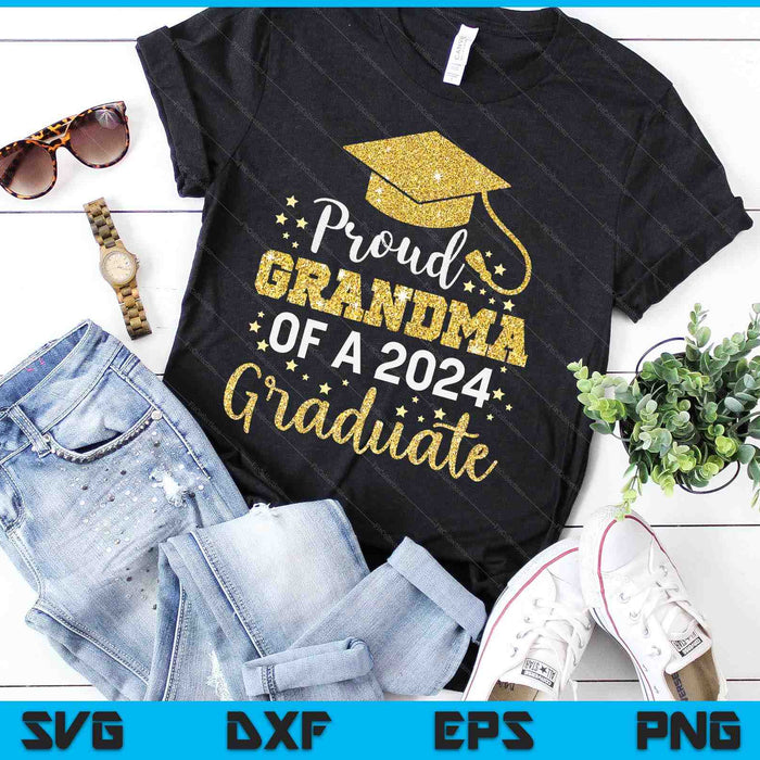 Proud Grandma Of A Class Of 2024 Graduate SVG PNG Digital Cutting Files