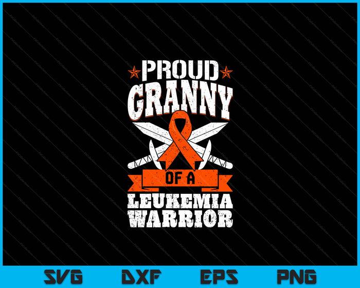 Proud Granny Of A Leukemia Warrior Awareness Blood Cancer SVG PNG Digital Cutting Files