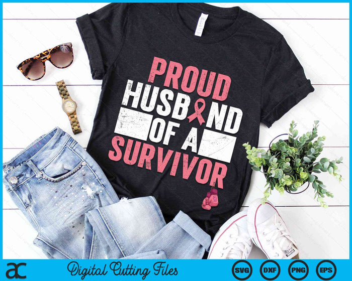 Proud Husband Of Survivor Breast Cancer Survivor Awareness SVG PNG Digital Cutting File