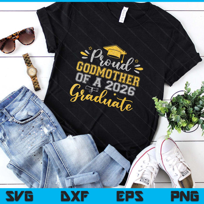 Proud Little Godmother Of A 2026 Graduate Senior Graduation SVG PNG Digital Printable Files