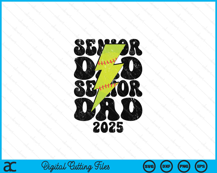 Proud Softball Senior Dad 2025 SVG PNG Digital Printable Files