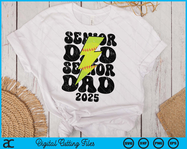 Proud Softball Senior Dad 2025 SVG PNG Digital Printable Files