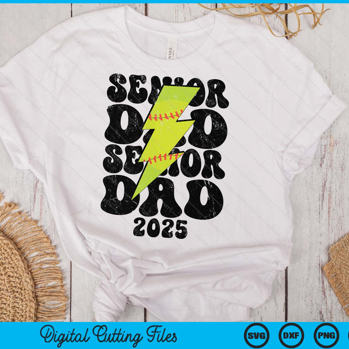 Proud Softball Senior Dad 2025 SVG PNG Digital Printable Files