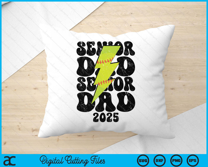 Proud Softball Senior Dad 2025 SVG PNG Digital Printable Files