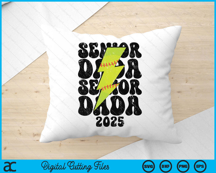 Proud Softball Senior Dada 2025 SVG PNG Digital Printable Files