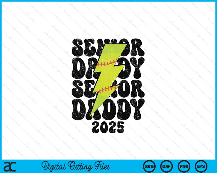 Proud Softball Senior Daddy 2025 SVG PNG Digital Printable Files