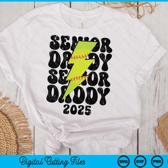 Proud Softball Senior Daddy 2025 SVG PNG Digital Printable Files