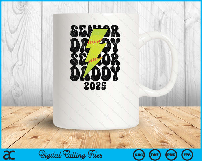 Proud Softball Senior Daddy 2025 SVG PNG Digital Printable Files