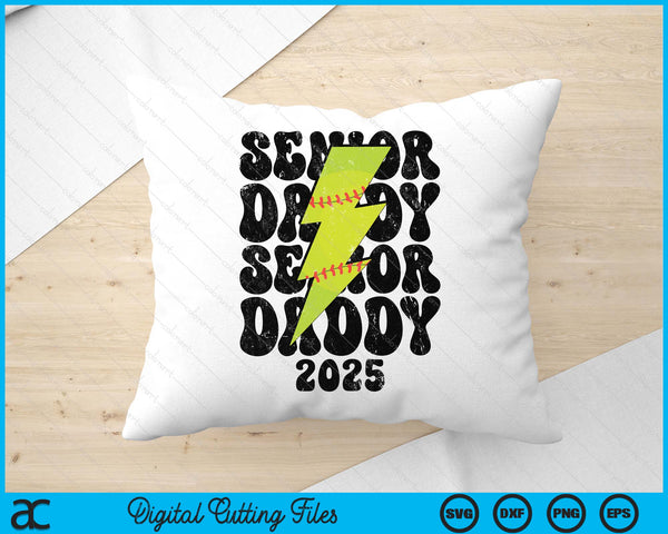 Proud Softball Senior Daddy 2025 SVG PNG Digital Printable Files