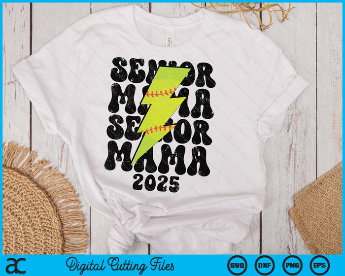 Proud Softball Senior Mama 2025 SVG PNG Digital Printable Files