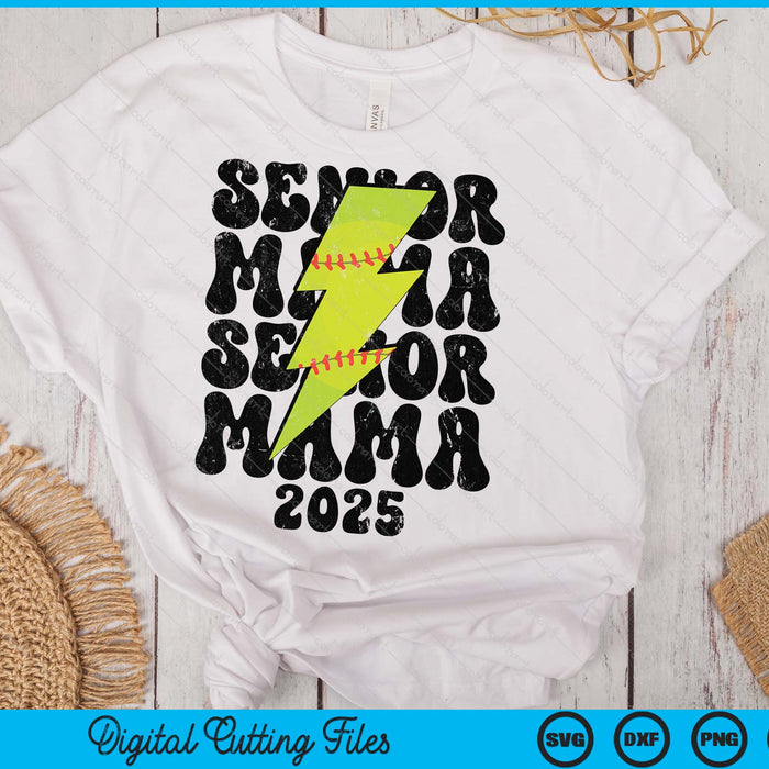 Proud Softball Senior Mama 2025 SVG PNG Digital Printable Files