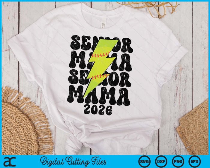 Proud Softball Senior Mama 2026 SVG PNG Digital Printable Files