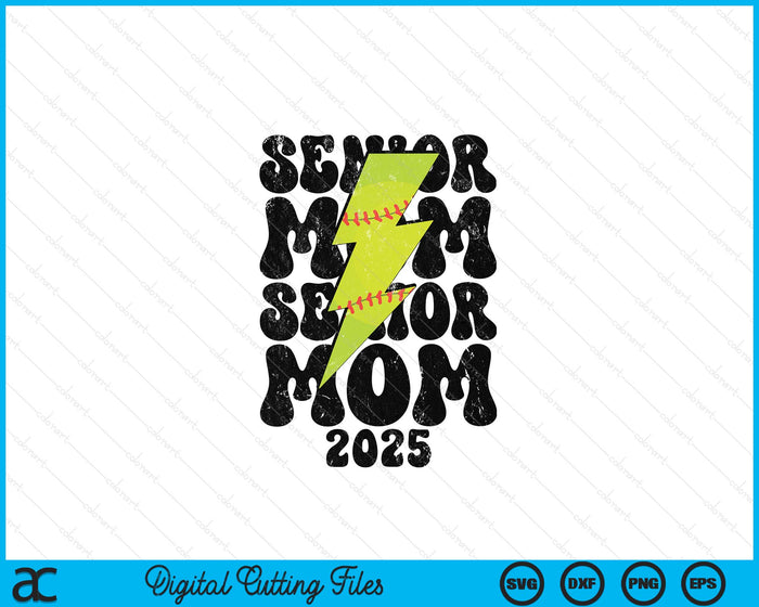 Proud Softball Senior Mom 2025 SVG PNG Digital Printable Files