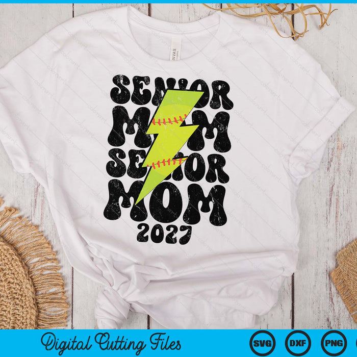 Proud Softball Senior Mom 2027 SVG PNG Digital Printable Files