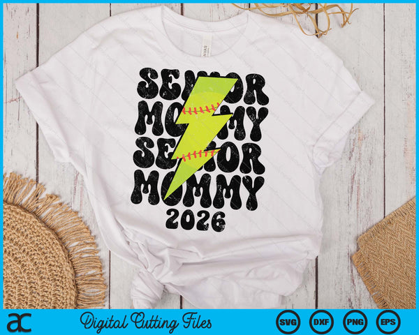 Proud Softball Senior Mommy 2026 SVG PNG Digital Printable Files