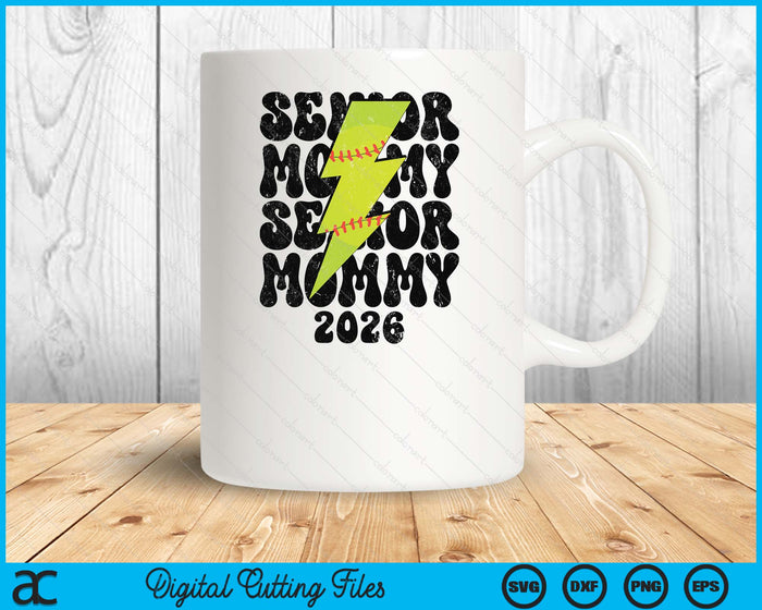 Proud Softball Senior Mommy 2026 SVG PNG Digital Printable Files