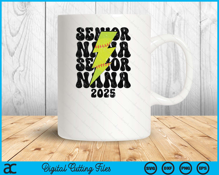 Proud Softball Senior Nana 2025 SVG PNG Digital Printable Files